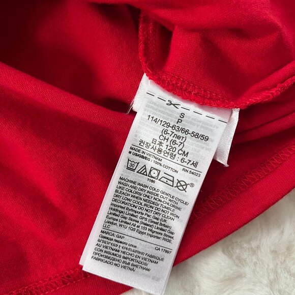 Kids GAP Christmas Elf T-Shirt (Red) S - Picture 5 of 7